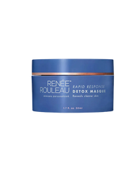 Blue jar of Renee Rouleau Rapid Response Detox Masque on a white background