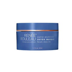 Blue jar of Renee Rouleau Rapid Response Detox Masque on a white background