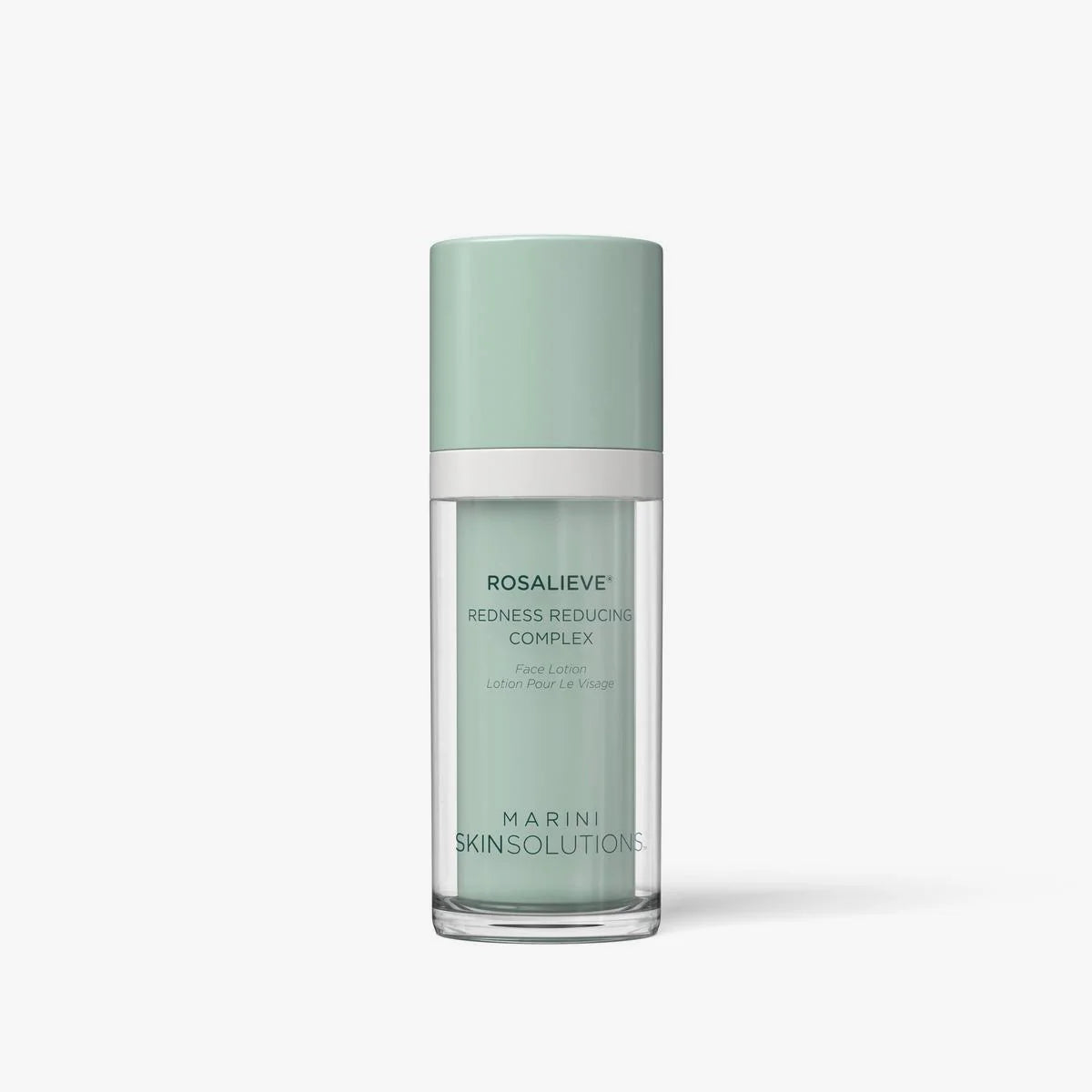 Skincare bottle labeled 'Rosalieve' on a white background